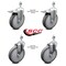 Service Caster 6 Inch Thermoplastic Rubber Swivel 12mm Stem Caster Total Lock Brake, 2PK SCC-TSTTL20S614-TPRB-M1215-2-S-2 - alternate 5